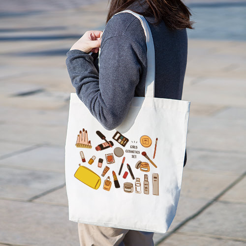 5オンスコットンマチ付トート（L） ナチュラル｜オリジナルバッグの名